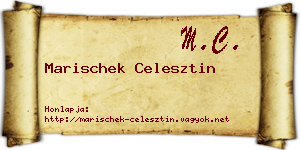 Marischek Celesztin névjegykártya
